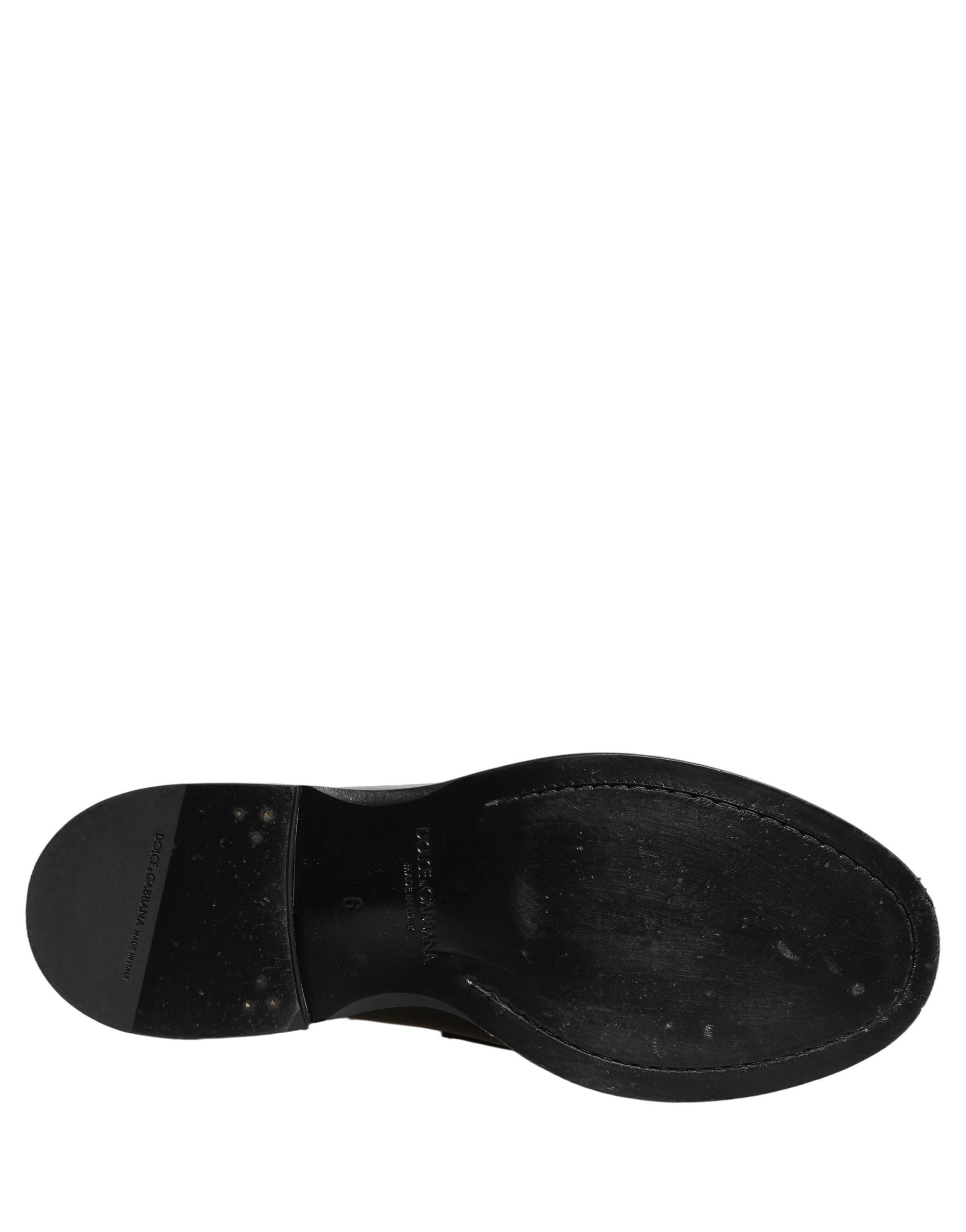 Dolce & Gabbana Black Leather Luxe Dress Loafers for Timeless Elegance