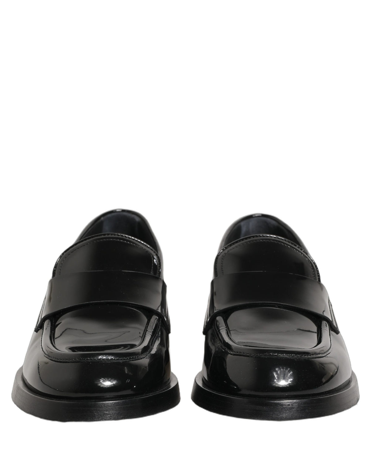 Dolce & Gabbana Black Leather Luxe Dress Loafers for Timeless Elegance
