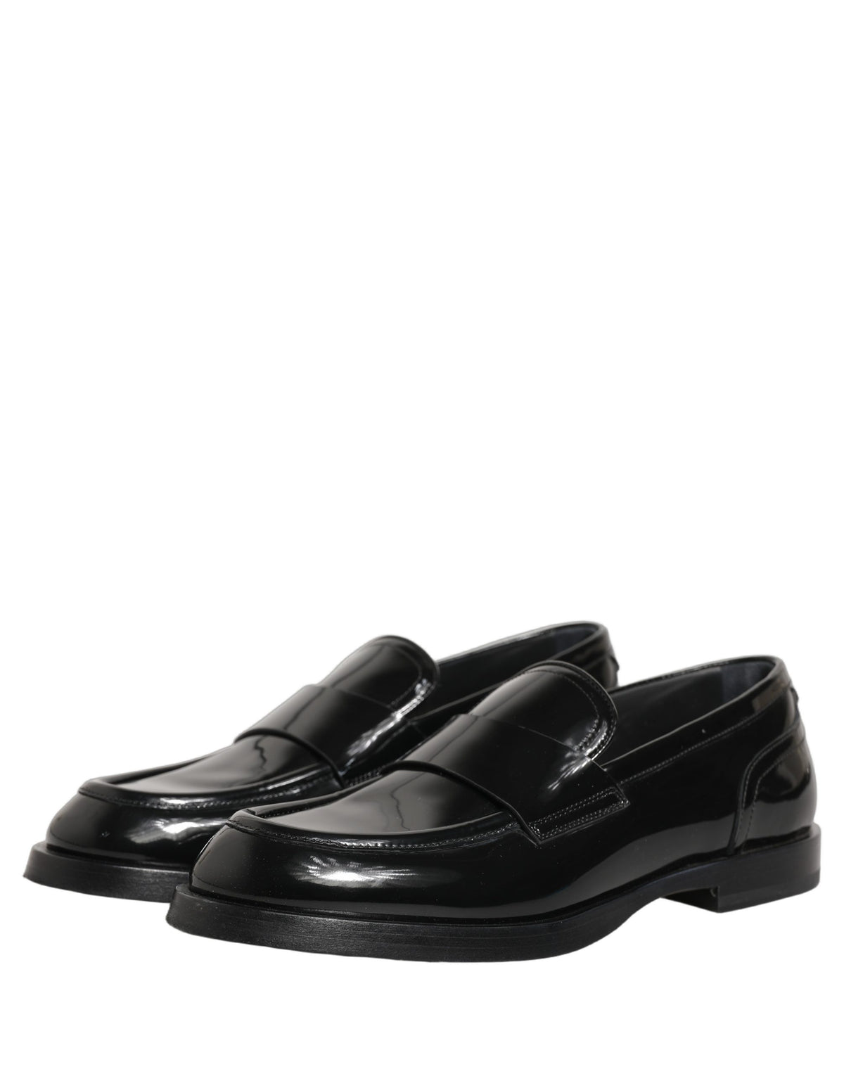 Dolce & Gabbana Black Leather Luxe Dress Loafers for Timeless Elegance