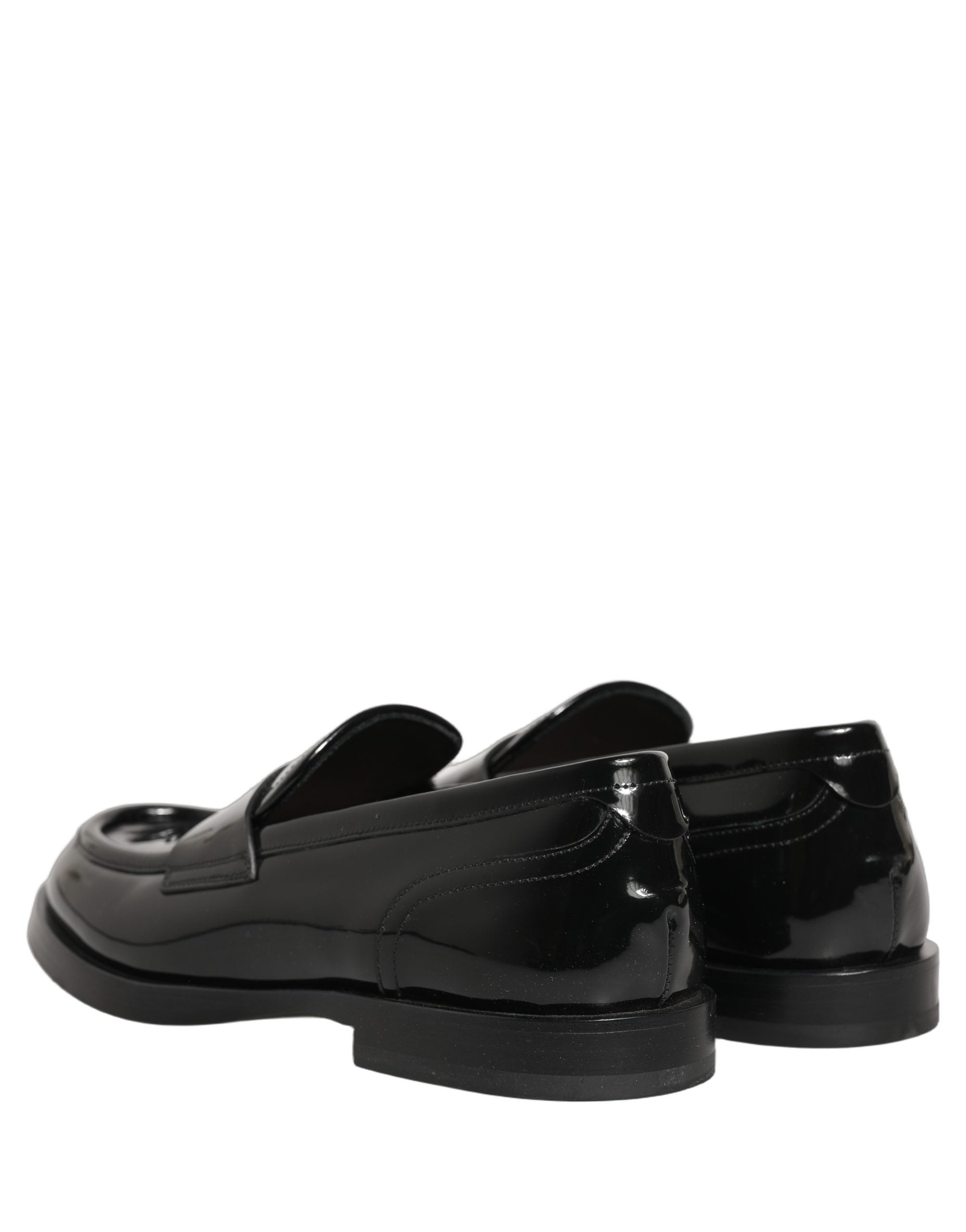 Dolce & Gabbana Black Leather Luxe Dress Loafers for Timeless Elegance