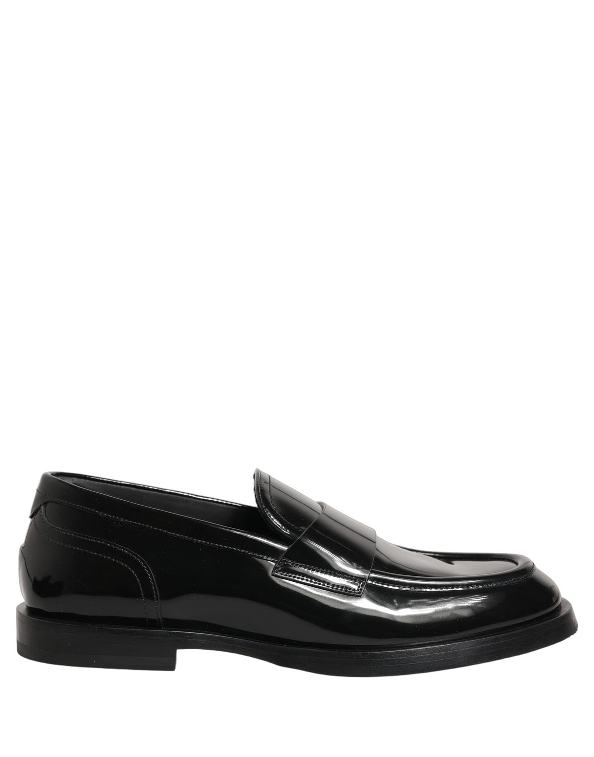 Dolce & Gabbana Black Leather Luxe Dress Loafers for Timeless Elegance