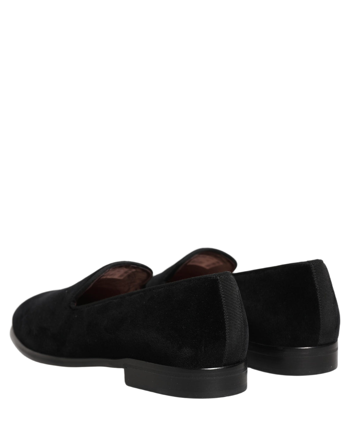 Dolce & Gabbana Black Velvet Loafers - Timeless Luxury Elegance