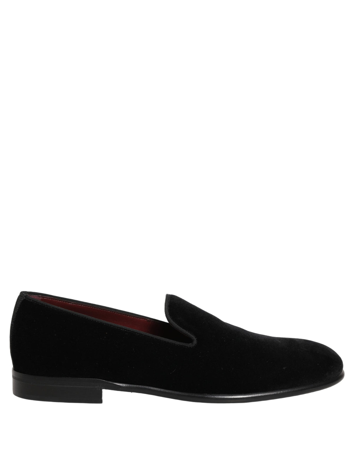 Dolce & Gabbana Black Velvet Loafers - Artisan Luxury Elegance