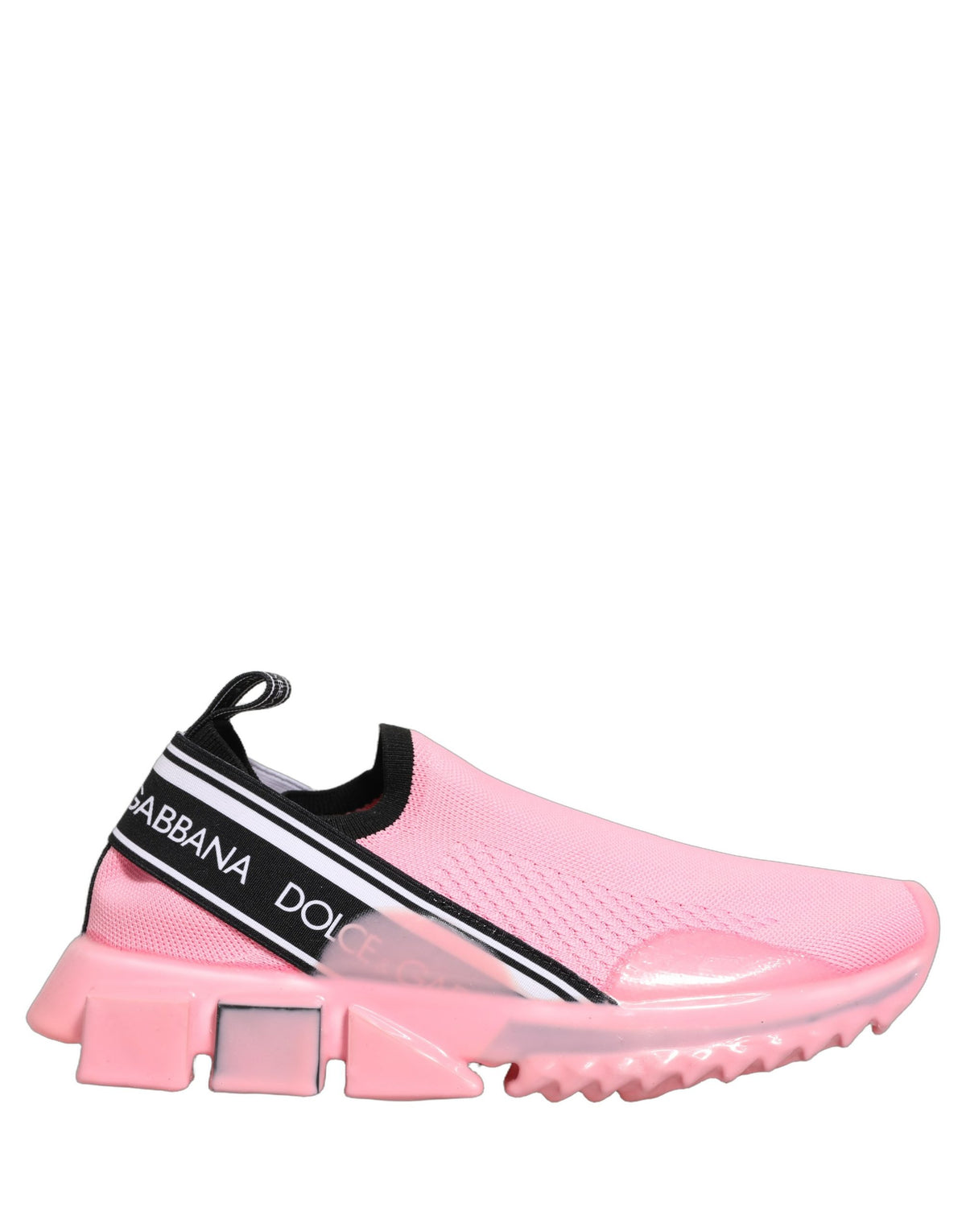 Indulge in the opulence of Dolce & Gabbana's Pink Sorrento Sneakers, where exquisite craftsmanship meets luxurious materials for a statement of effortless elegance.