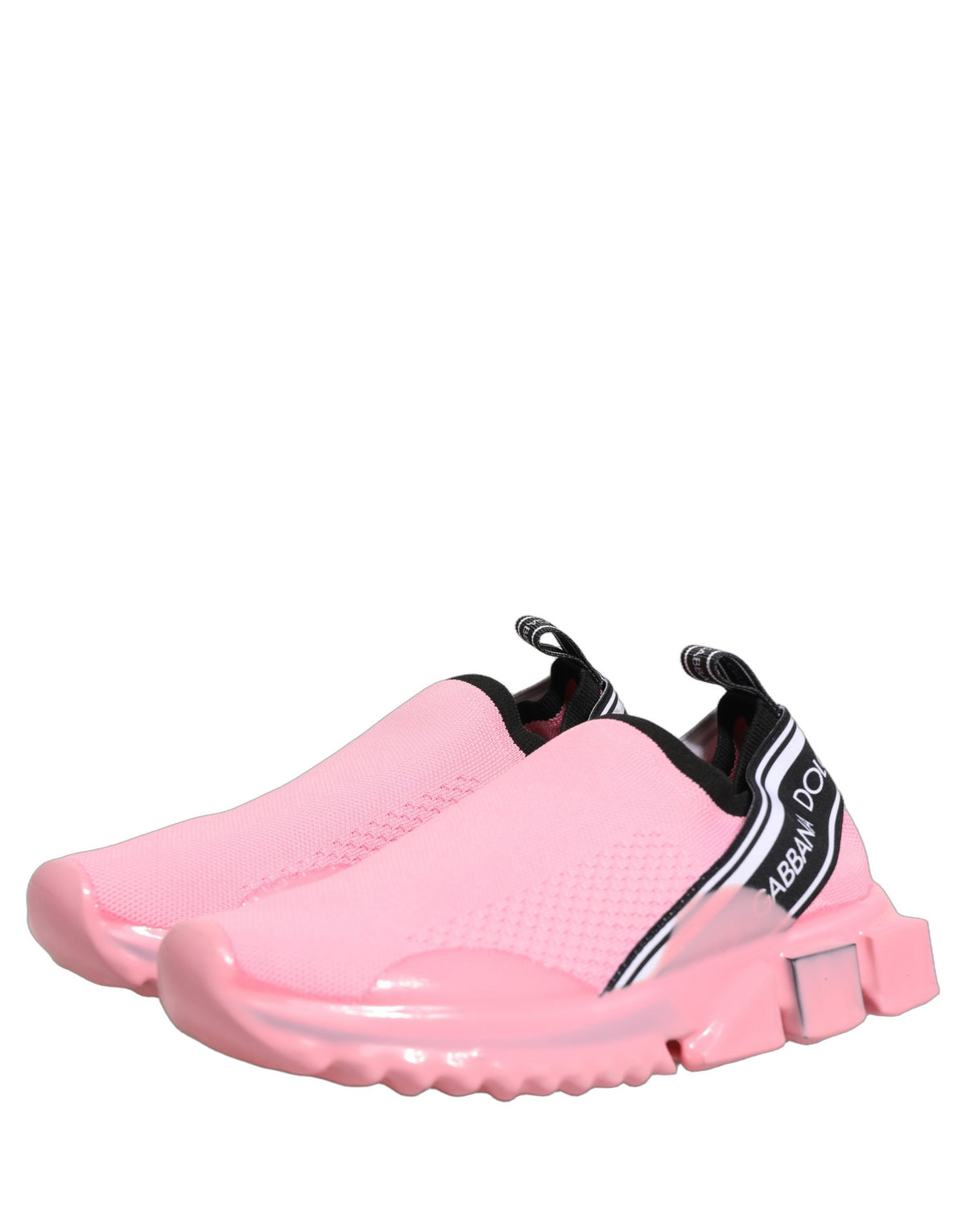 Step into unparalleled elegance with Dolce & Gabbana's Pink Sorrento Sneakers, crafted in Italy from luxurious materials, embodying sophistication and style for the discerning individual.