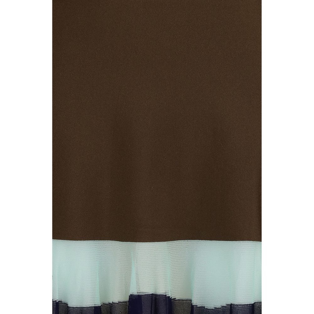 Experience the exquisite luxury of the Fendi Multicolor Viscose Casual Dress, a masterpiece of modern elegance crafted for those who embody sophistication and allure.