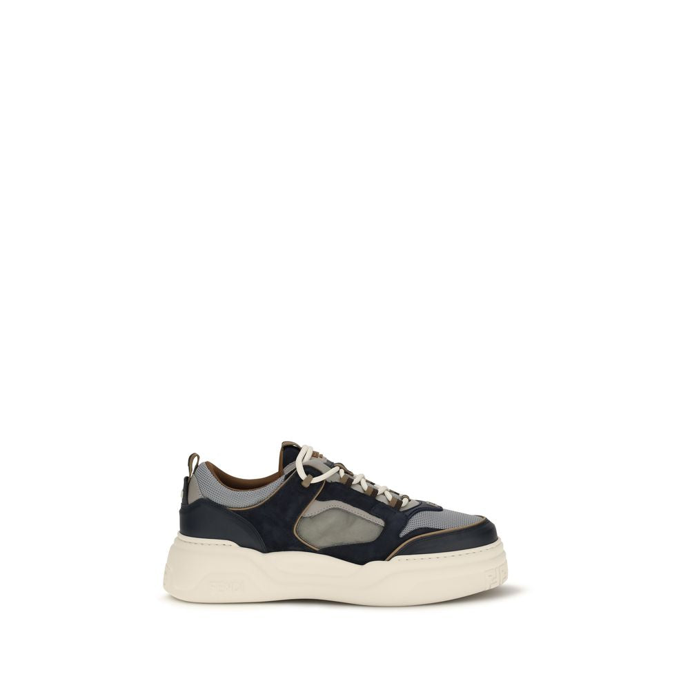 Elevate your style with Fendi's Multicolor Calf Leather Bos Taurus Athletic Sneakers, where exquisite craftsmanship meets luxurious comfort in a striking design.