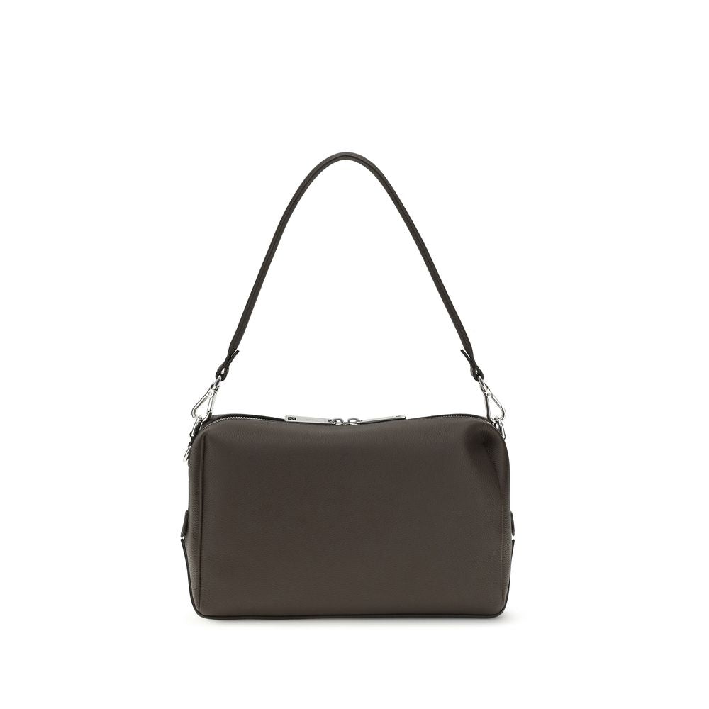 Discover the Fendi Brown Calf Leather Bos Taurus Shoulder Bag, a masterpiece of Italian craftsmanship that embodies timeless elegance and sophisticated allure.