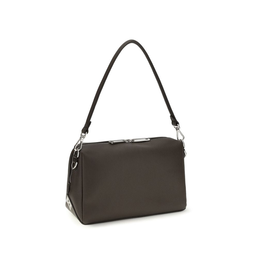 Discover the Fendi Brown Calf Leather Bos Taurus Shoulder Bag, a symbol of luxurious craftsmanship and timeless elegance, perfect for the discerning individual.