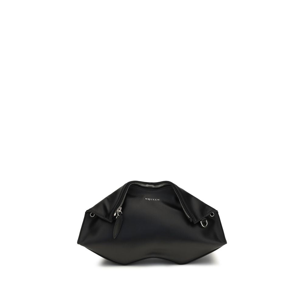 Discover the Alexander McQueen Black Calf Leather Bos Taurus Clutch Bag, a masterpiece of elevated craftsmanship and timeless elegance, perfect for any refined wardrobe.