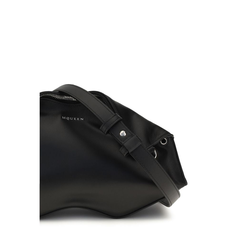 Indulge in the exquisite Alexander McQueen Black Calf Leather Bos Taurus Clutch Bag, a masterpiece of elevated craftsmanship and timeless elegance, perfect for any refined wardrobe.