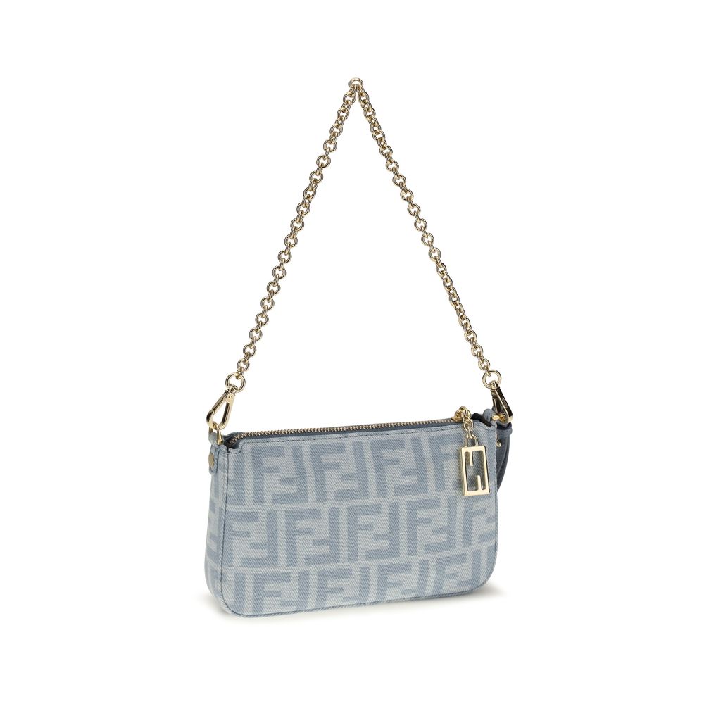 Fendi Blue Cotton Wallet – Artisanal Luxury Accessory