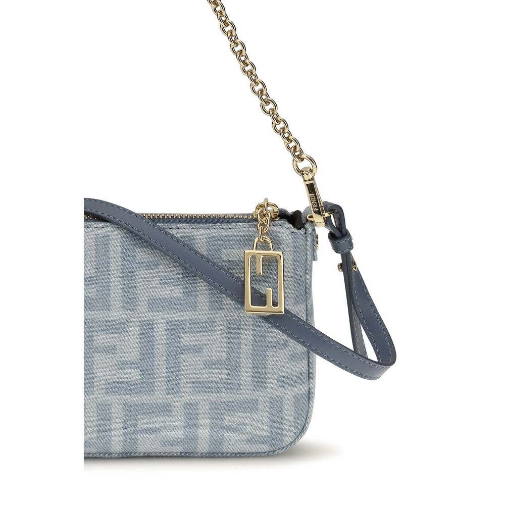 Fendi Blue Cotton Wallet – Artisanal Luxury Accessory