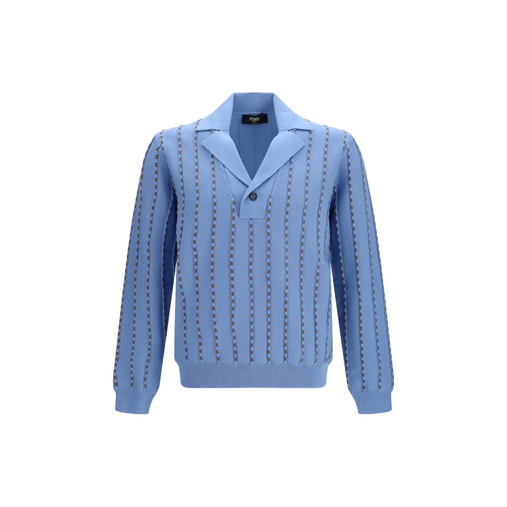 Elevate your wardrobe with the Fendi Blue Cotton Polo Shirt from the AW26 collection, a luxurious blend of comfort and elegance crafted from 100% cotton.