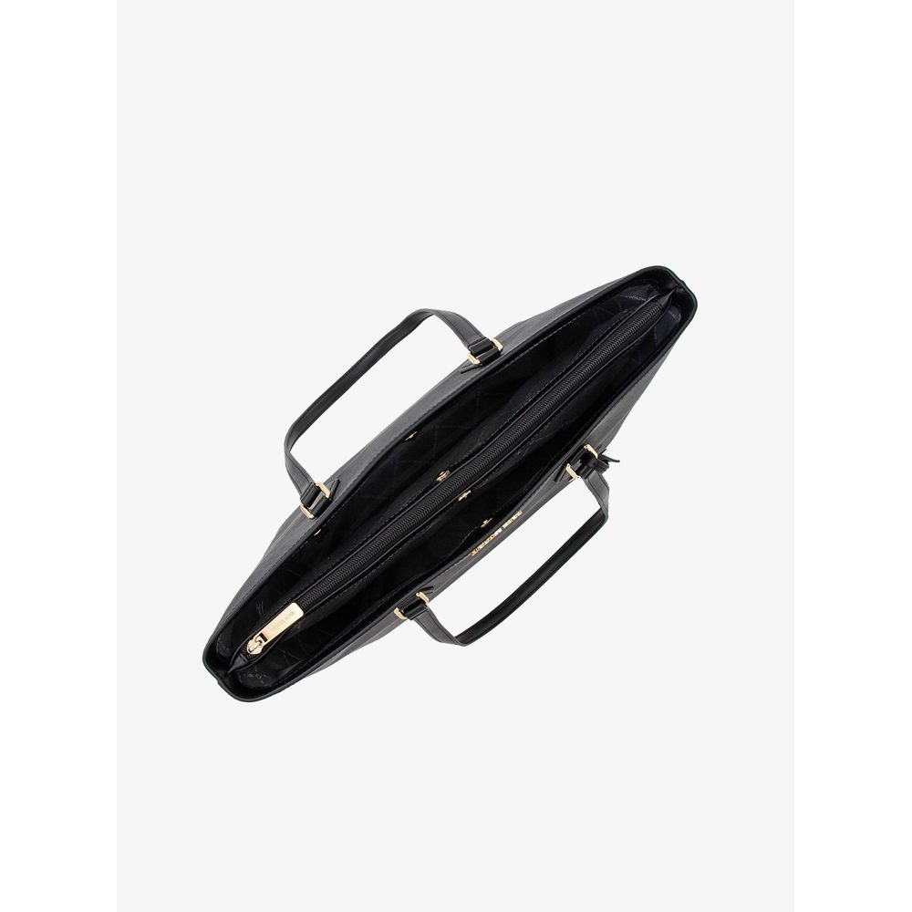 Elevate your style with the Michael Kors Black Canvas Handbag, a luxurious blend of sophistication and functionality, perfect for the discerning individual.