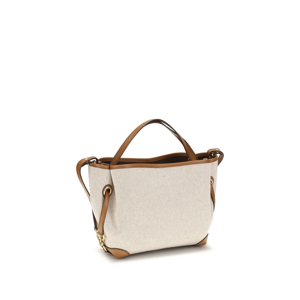 Chloé Beige Fabric Shoulder Bag - Artisanal Elegance Awaits