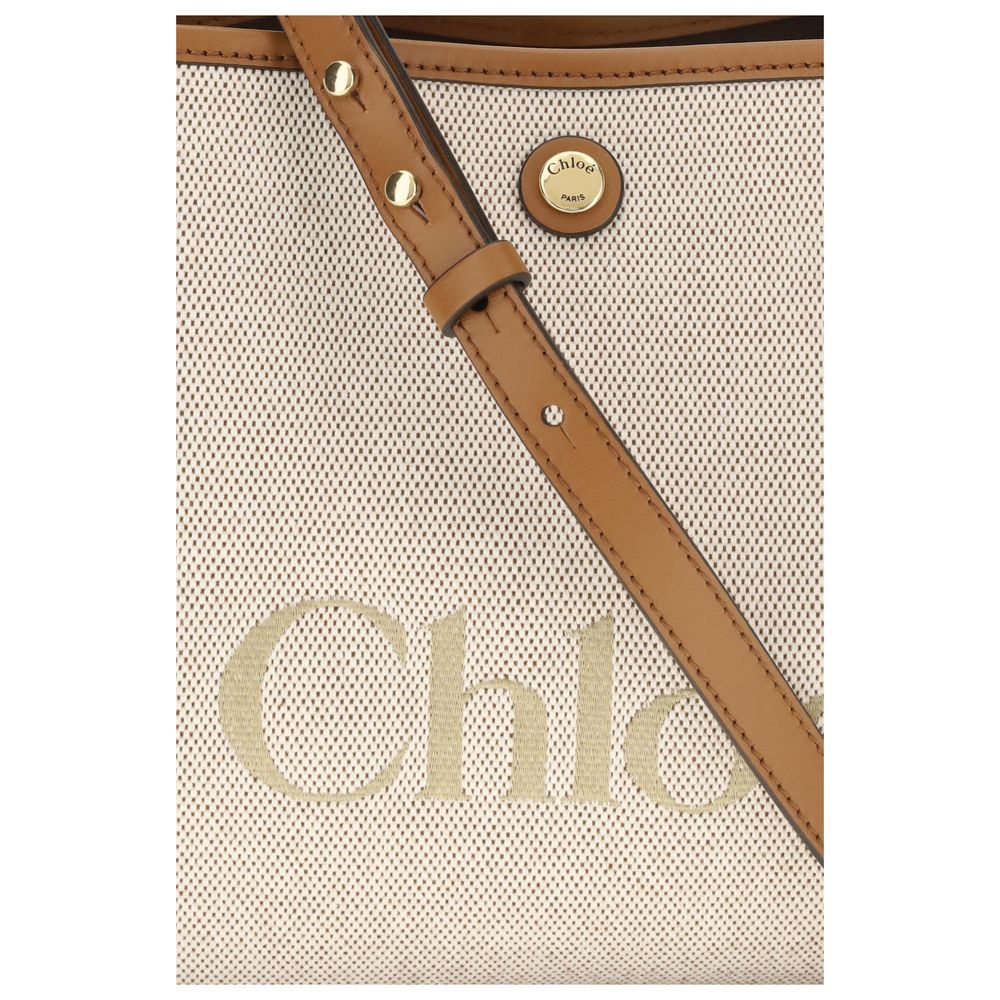 Chloé Beige Fabric Shoulder Bag - Artisanal Elegance Awaits