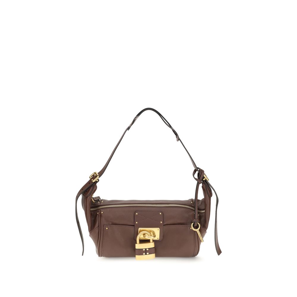 Chloé Brown Calf Leather Bos Taurus Shoulder Bag, Designer Couture