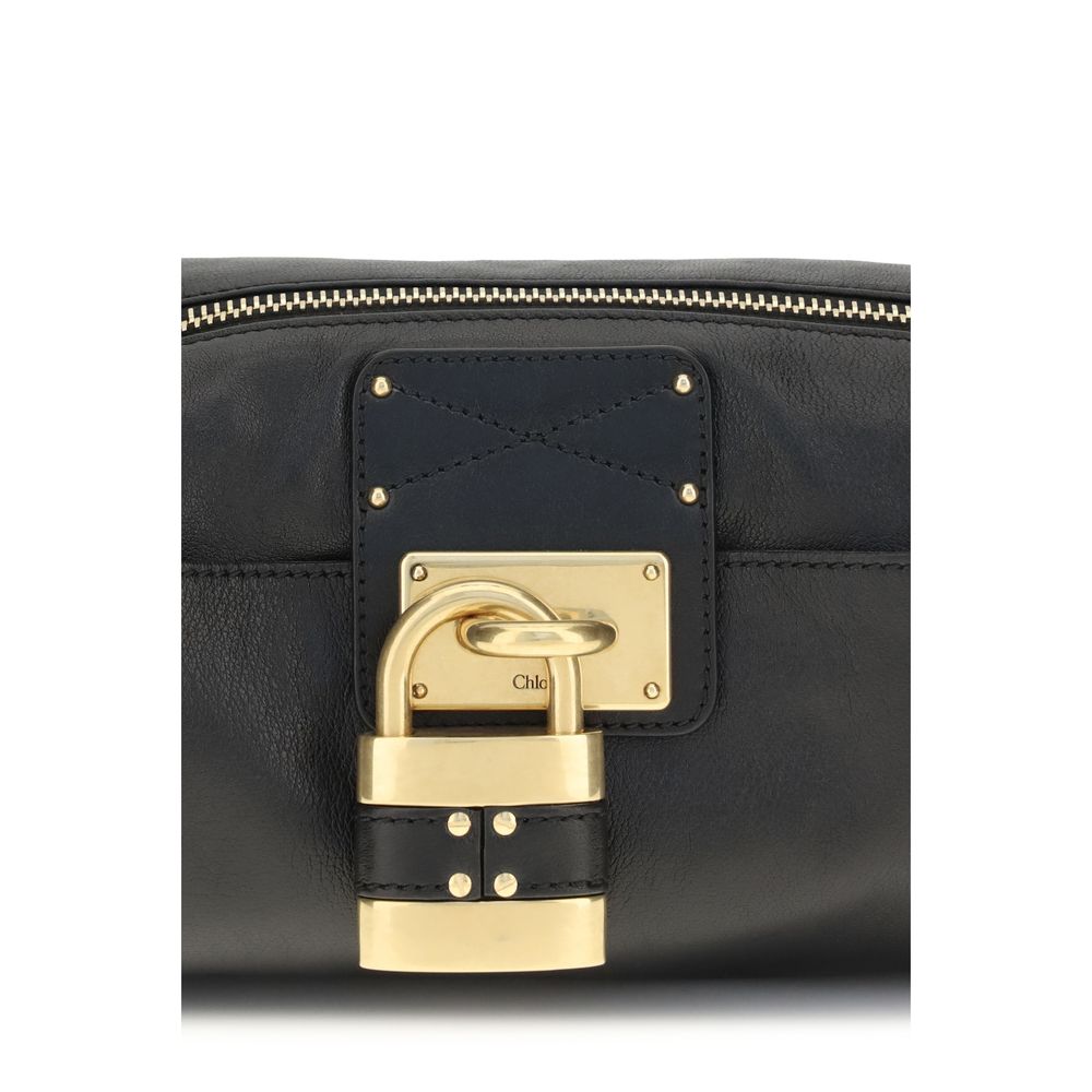 Chloé Black Calf Leather Bos Taurus Shoulder Bag - Artisanal Luxury