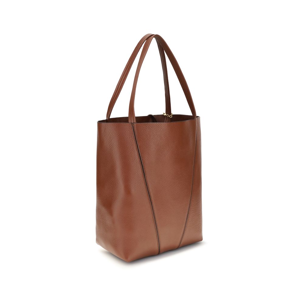 Chloé Brown Calf Leather Bos Taurus Shoulder Bag, Artisanal Luxury