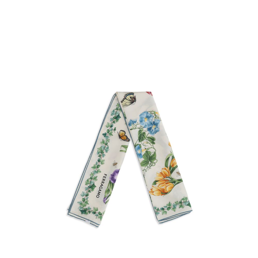 Ferragamo Multicolor Silk Scarf - A Luxurious Artistic Statement