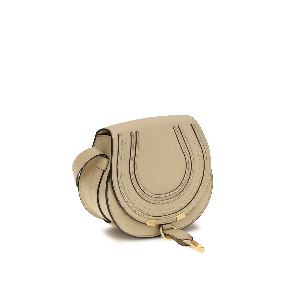 Chloé Beige Calf Leather Bos Taurus Shoulder Bag, Artisanal Elegance