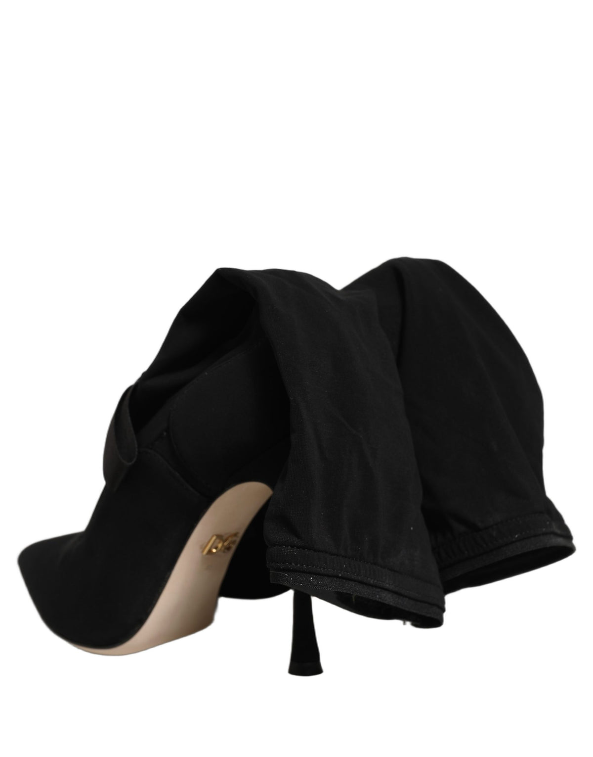 Dolce & Gabbana Black Stiletto Heel Mid Calf Boots Couture