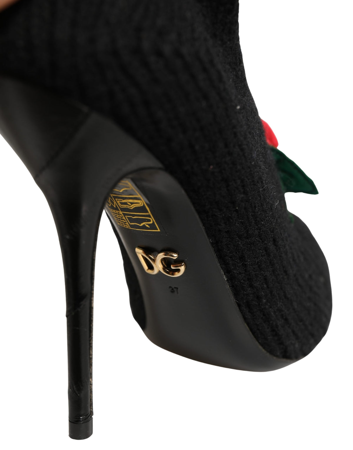 Dolce & Gabbana Black Stiletto Heels Mid Calf Boots - Luxury Elegance