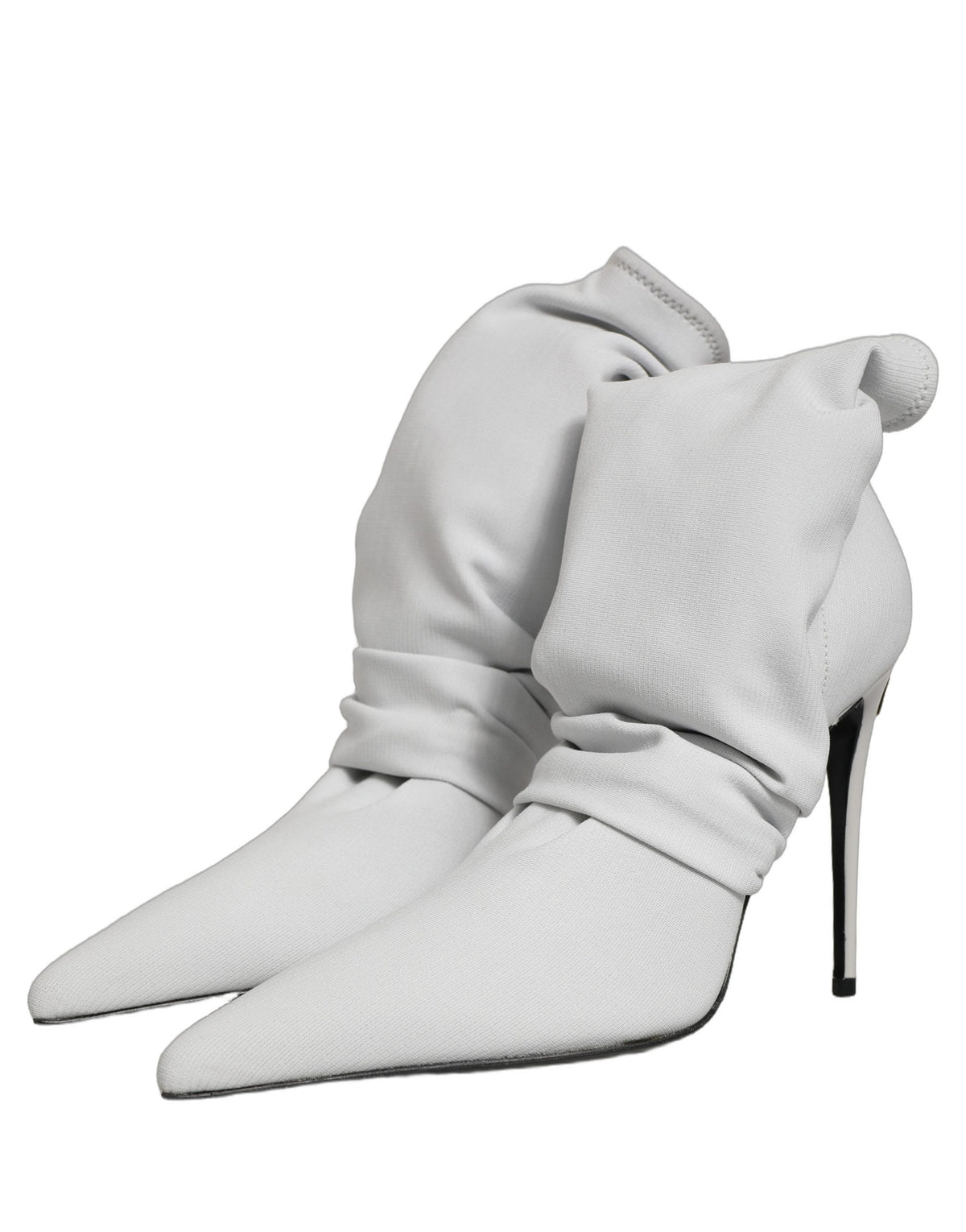 Dolce & Gabbana Gray Stretch Stiletto Ankle Boots Couture