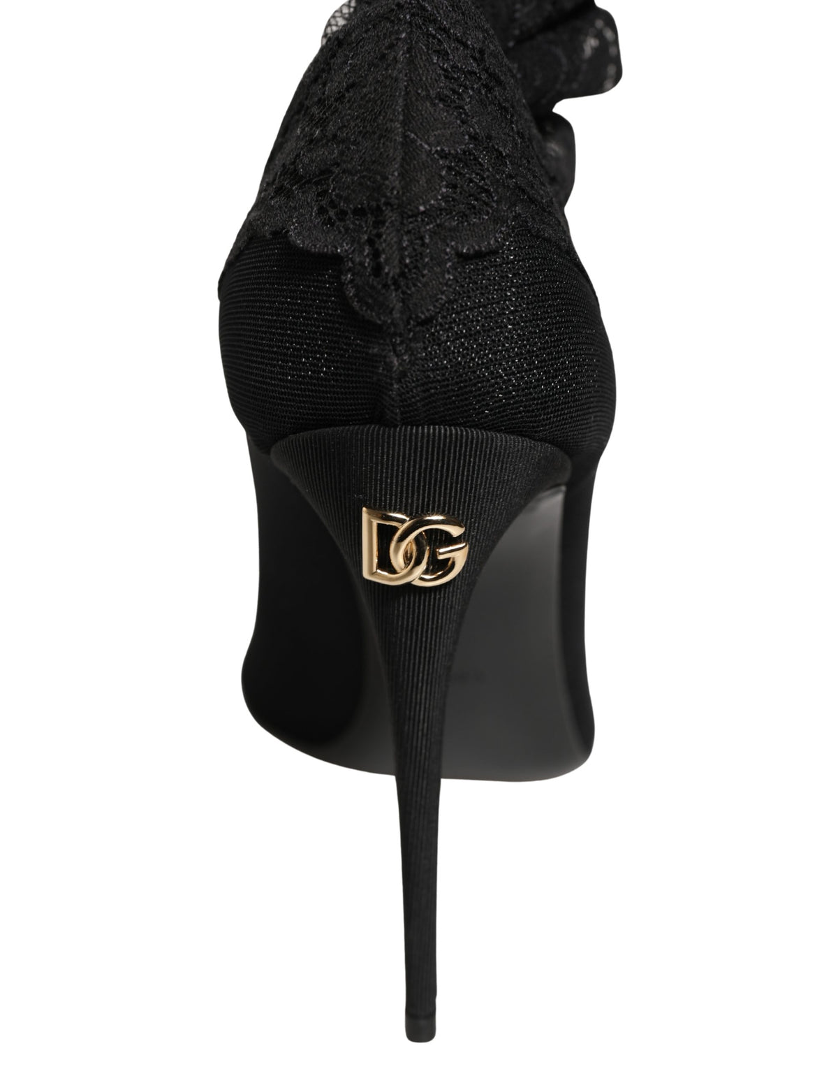 Dolce & Gabbana Black Over The Knee Sock Pumps - Timeless Elegance