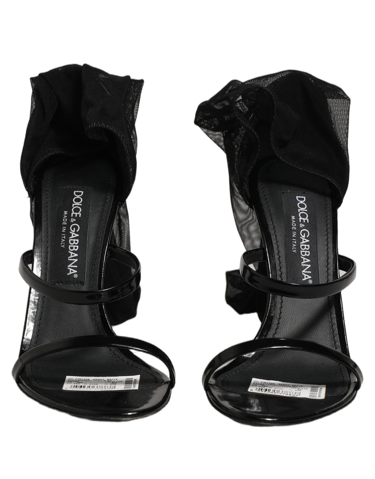 Dolce & Gabbana Stiletto Sandals Socks Knee High Boots Luxury