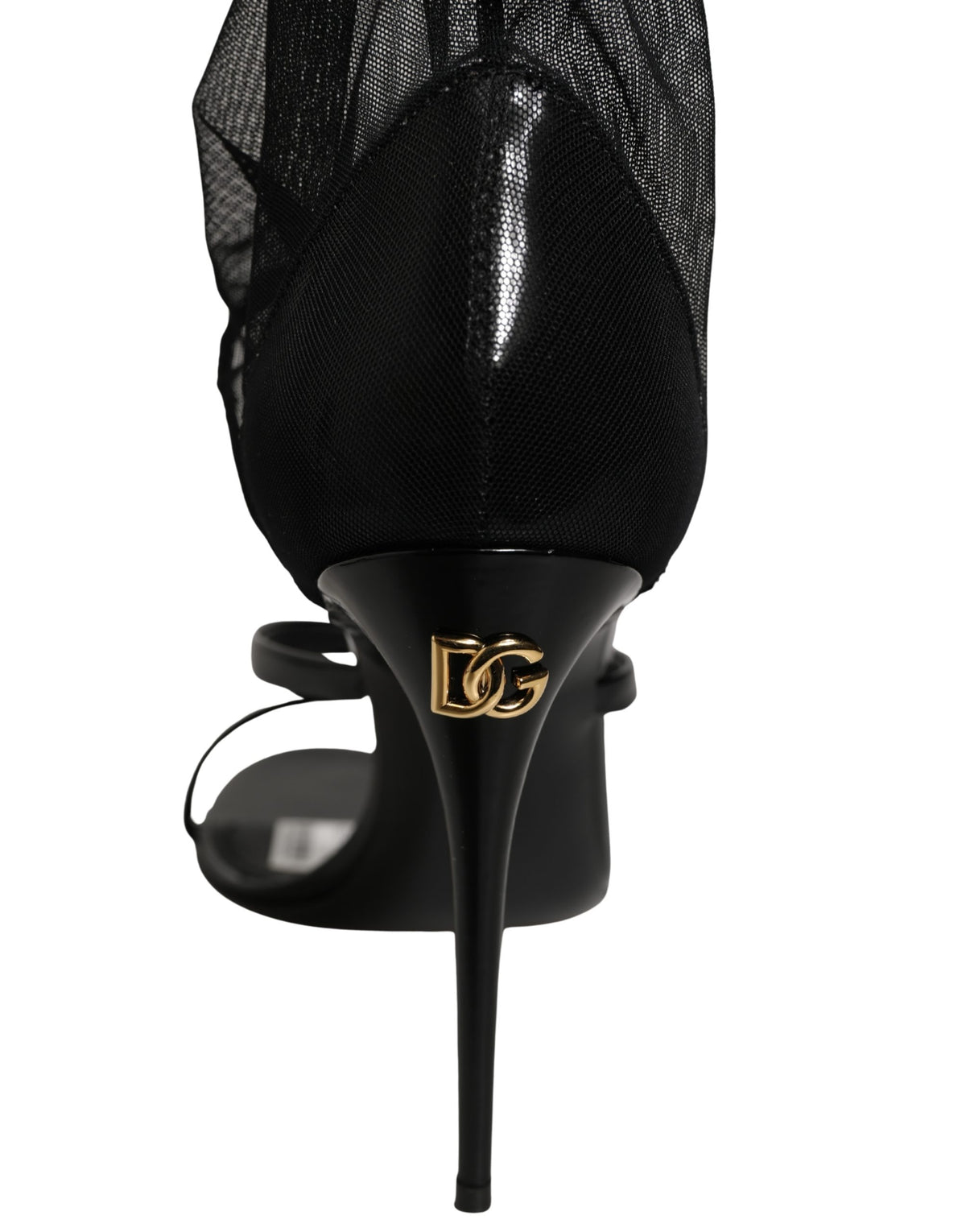 Dolce & Gabbana Stiletto Sandals: Artisanal Black Elegance