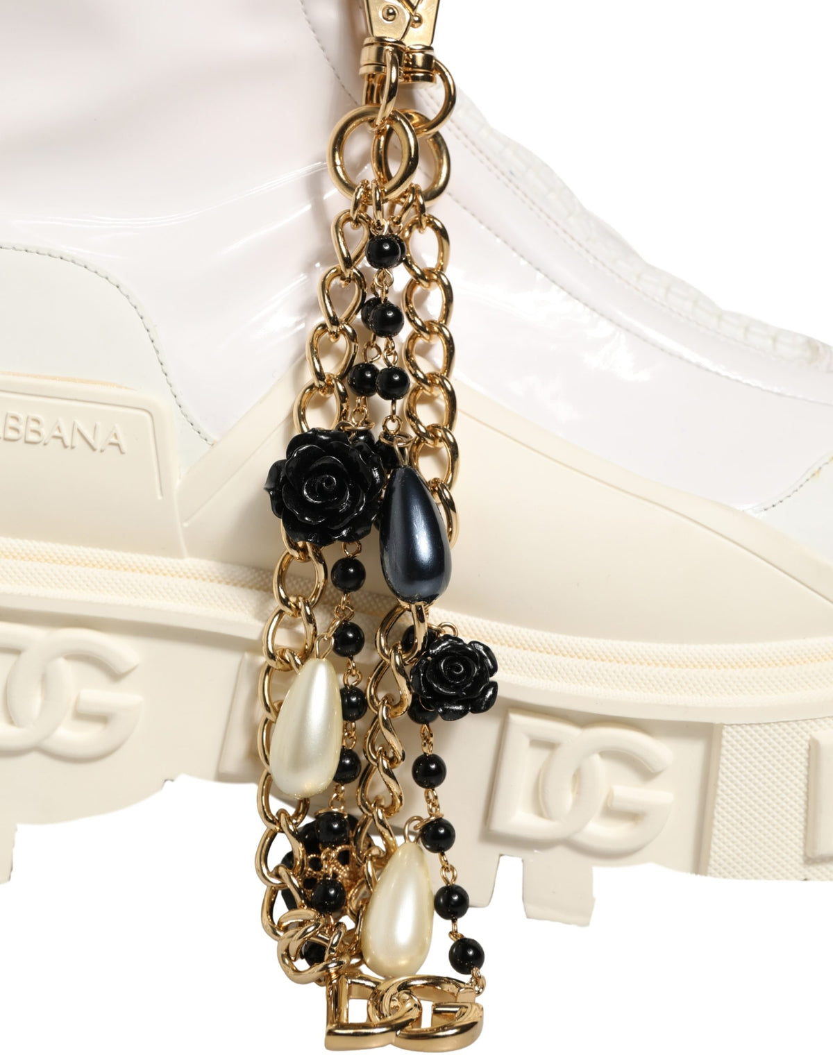Dolce & Gabbana White Leather Ankle Boots - Timeless Luxury