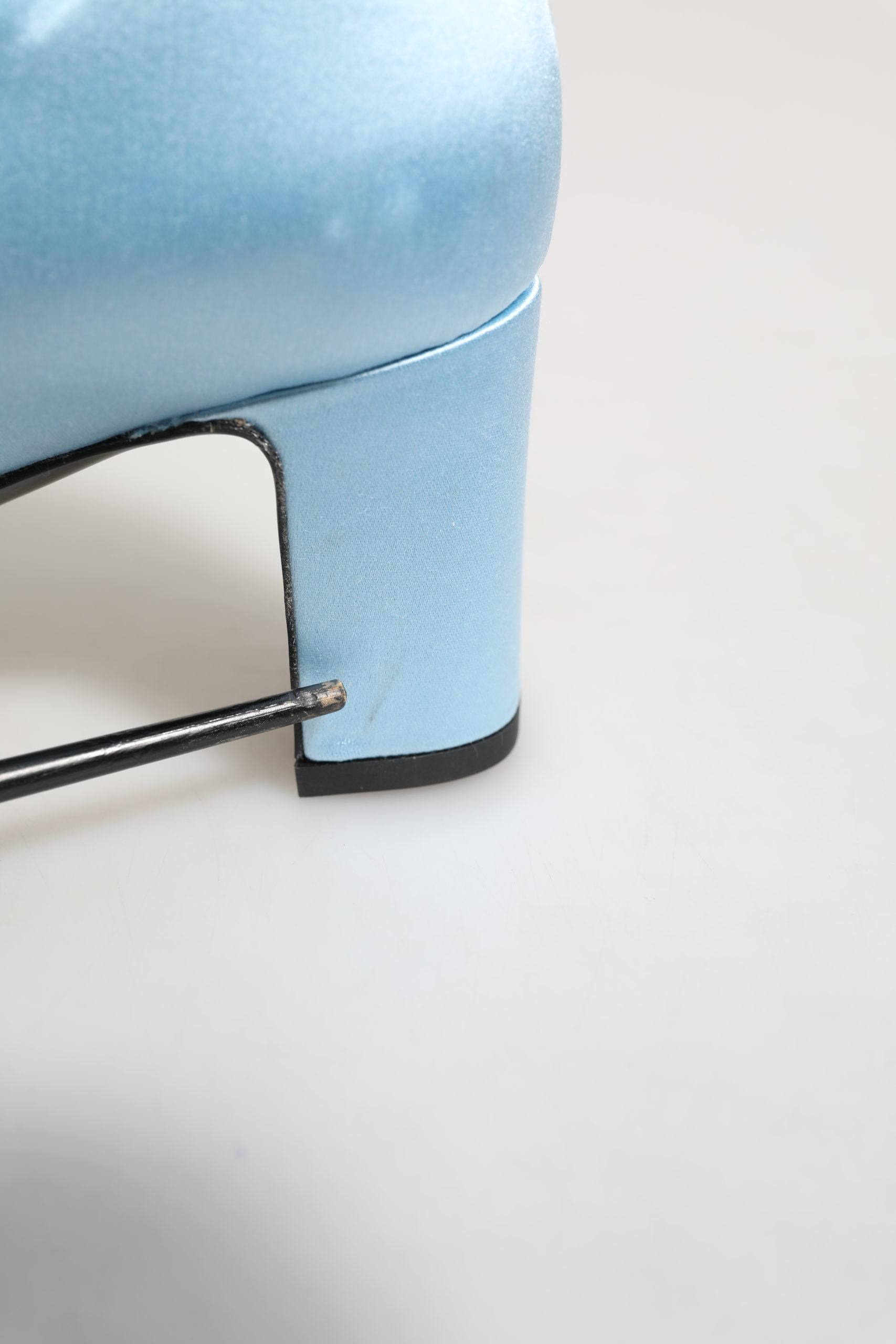 Dolce & Gabbana Light Blue Satin Knee High Boots - Timeless Luxury