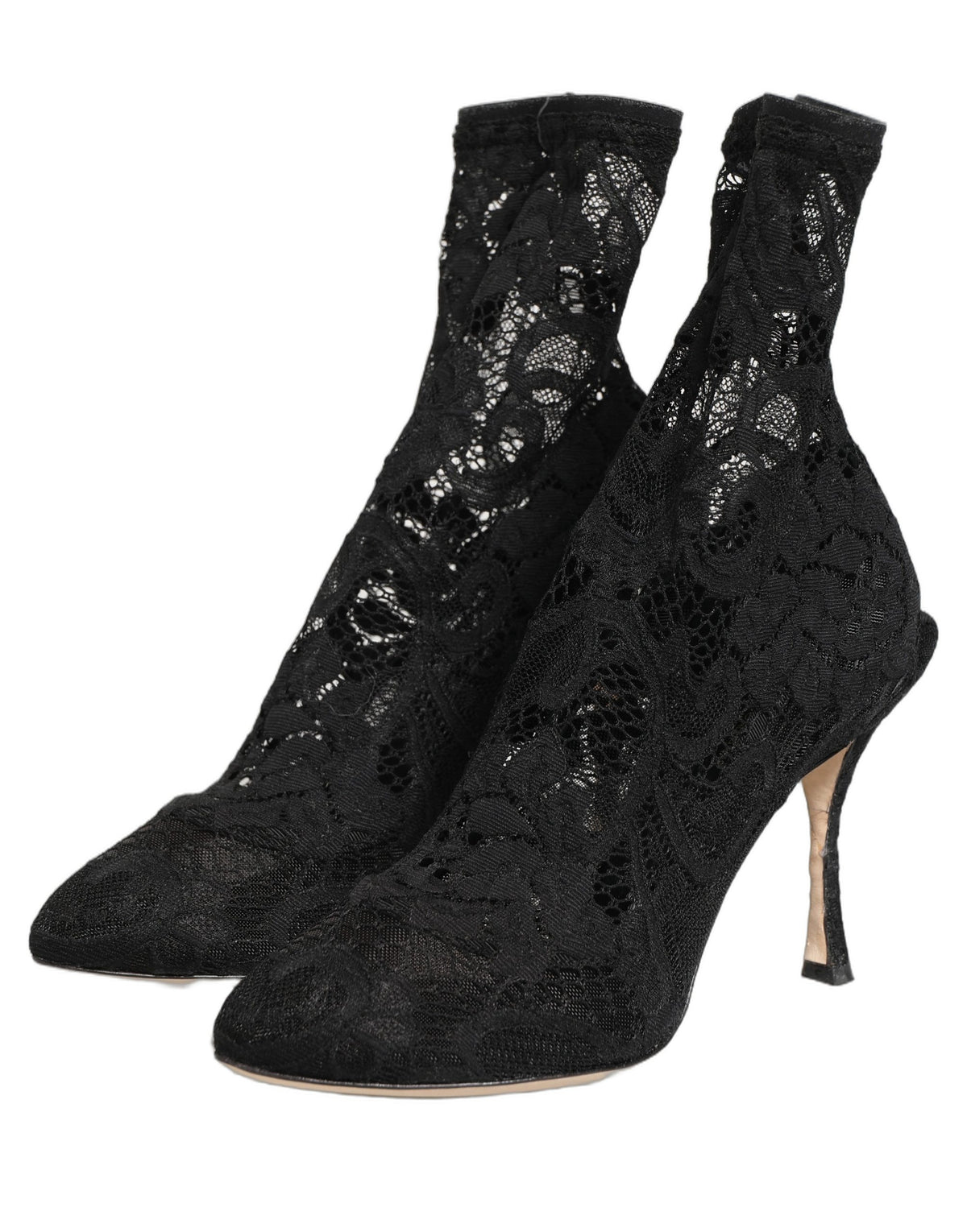 Dolce & Gabbana Taormina Lace Boots - Timeless Luxury Elegance