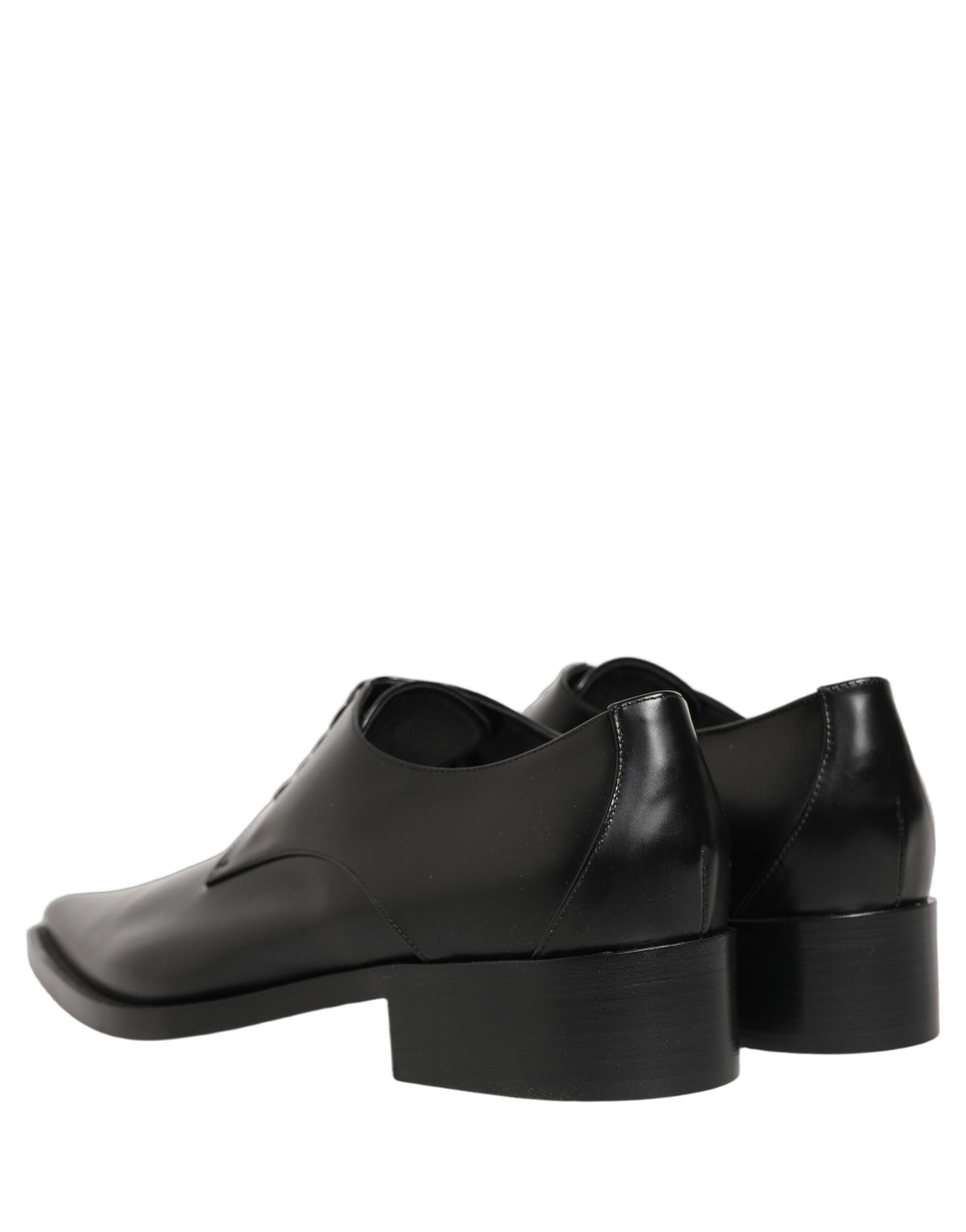 Dolce & Gabbana Black Leather Derby Shoes - Timeless Luxury