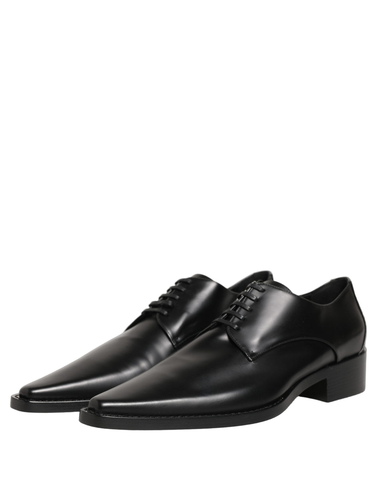 Dolce & Gabbana Black Leather Derby Shoes - Timeless Elegance