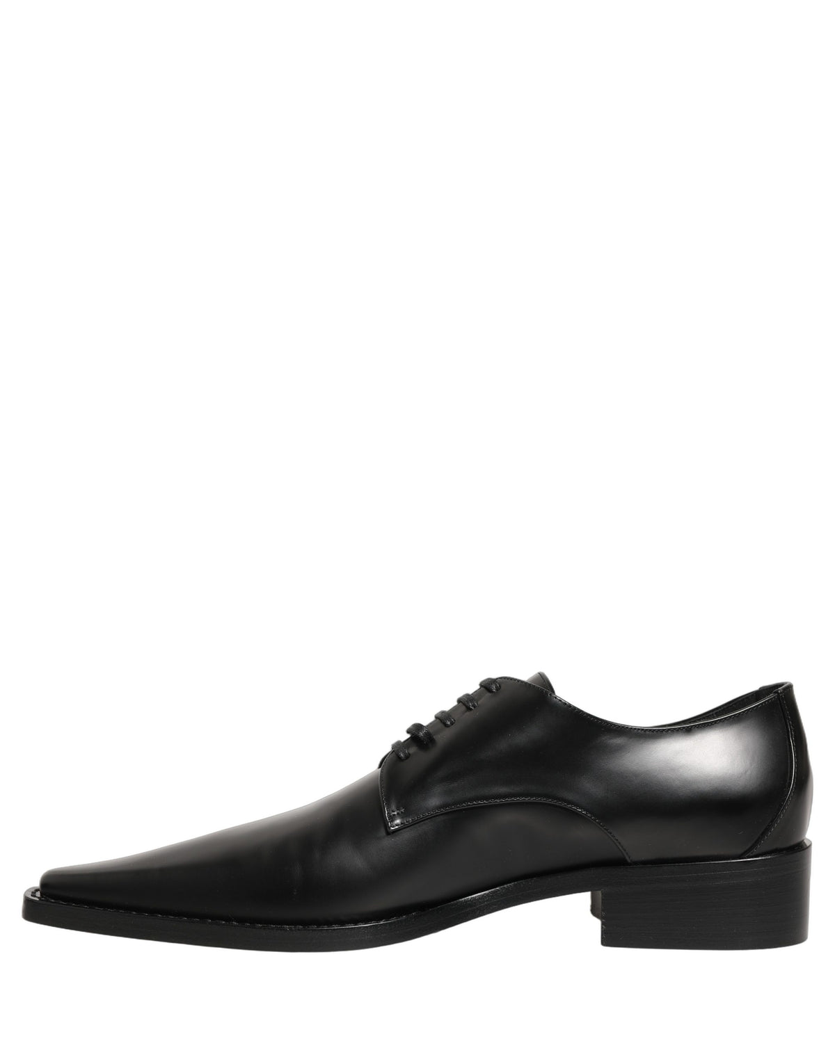 Dolce & Gabbana Black Leather Derby Shoes - Timeless Elegance