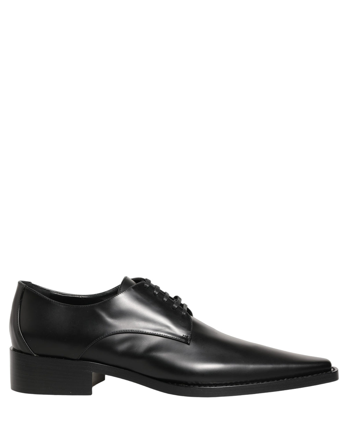 Dolce & Gabbana Black Leather Derby Shoes - Timeless Luxury