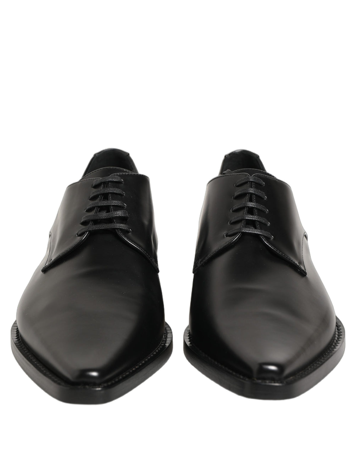 Dolce & Gabbana Black Leather Derby Shoes - Timeless Luxury