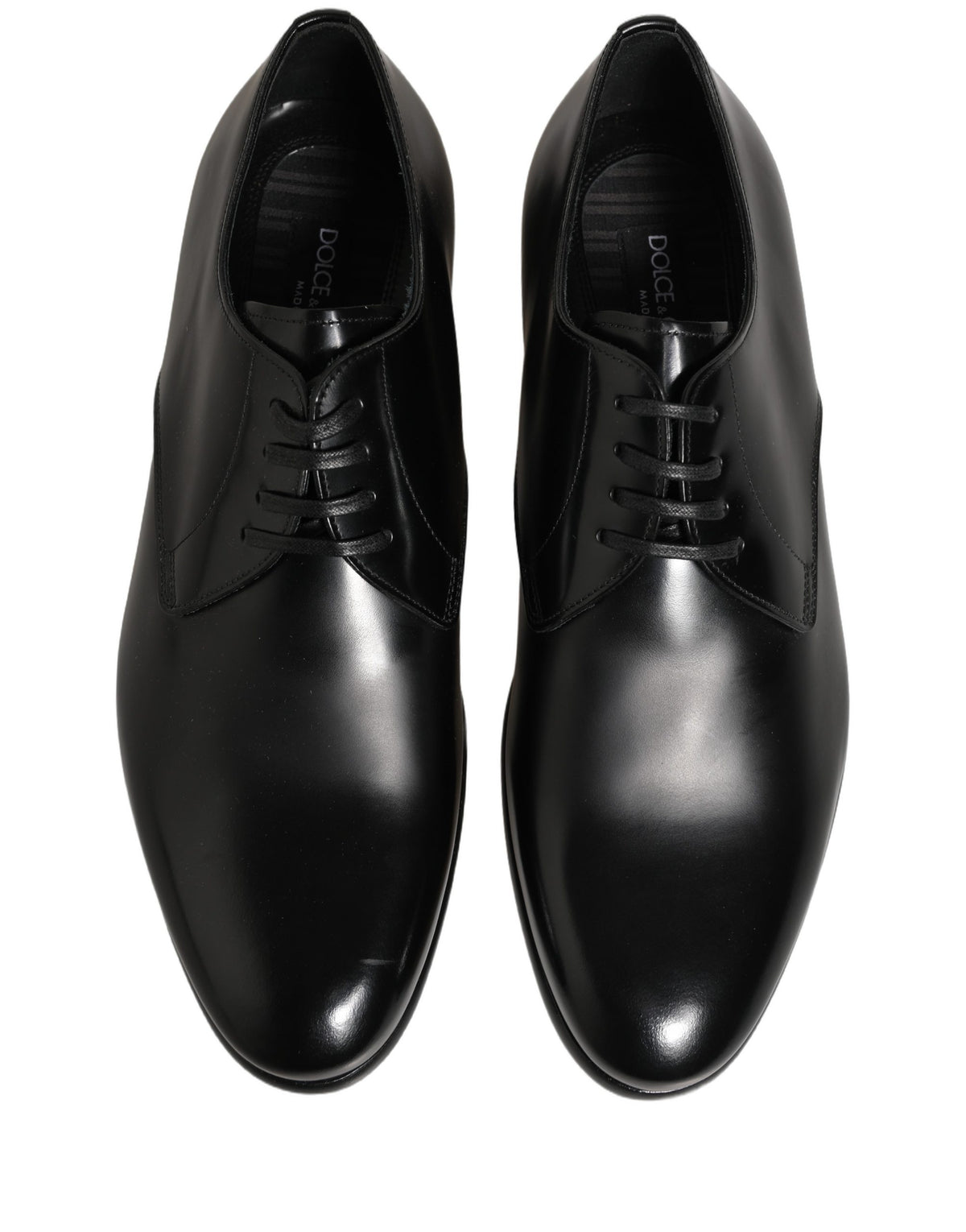 Dolce & Gabbana Black Leather Derby Shoes - Timeless Luxury