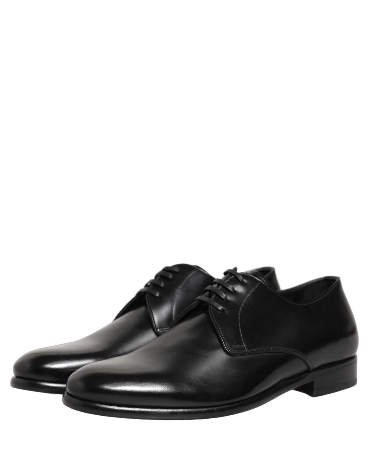 Dolce & Gabbana Black Leather Derby Shoes - Timeless Luxury