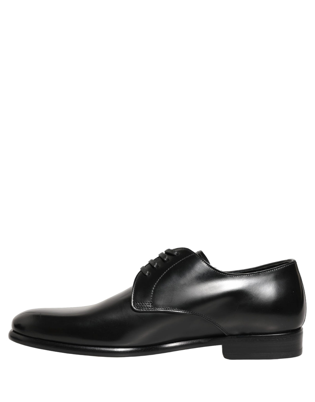 Dolce & Gabbana Black Leather Derby Dress Shoes - Timeless Luxury