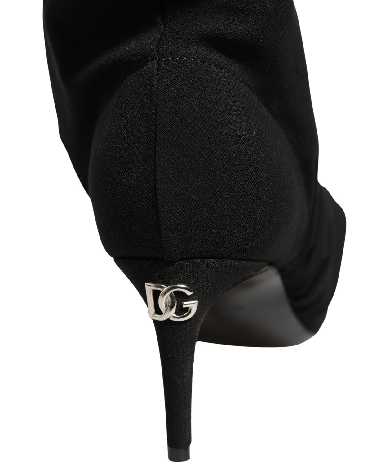 Dolce & Gabbana Black Stretch Socks Heels Ankle Boots - Luxury Footwear