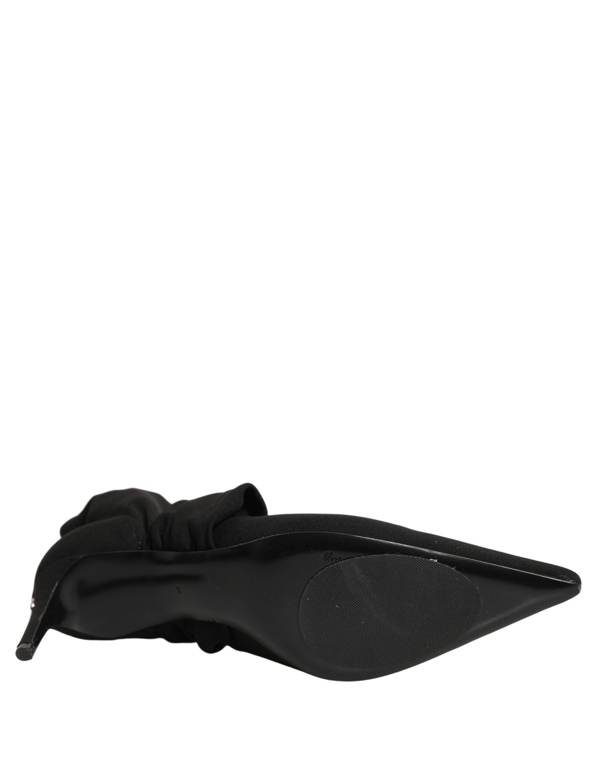 Dolce & Gabbana Black Stretch Socks Heels Ankle Boots Luxury