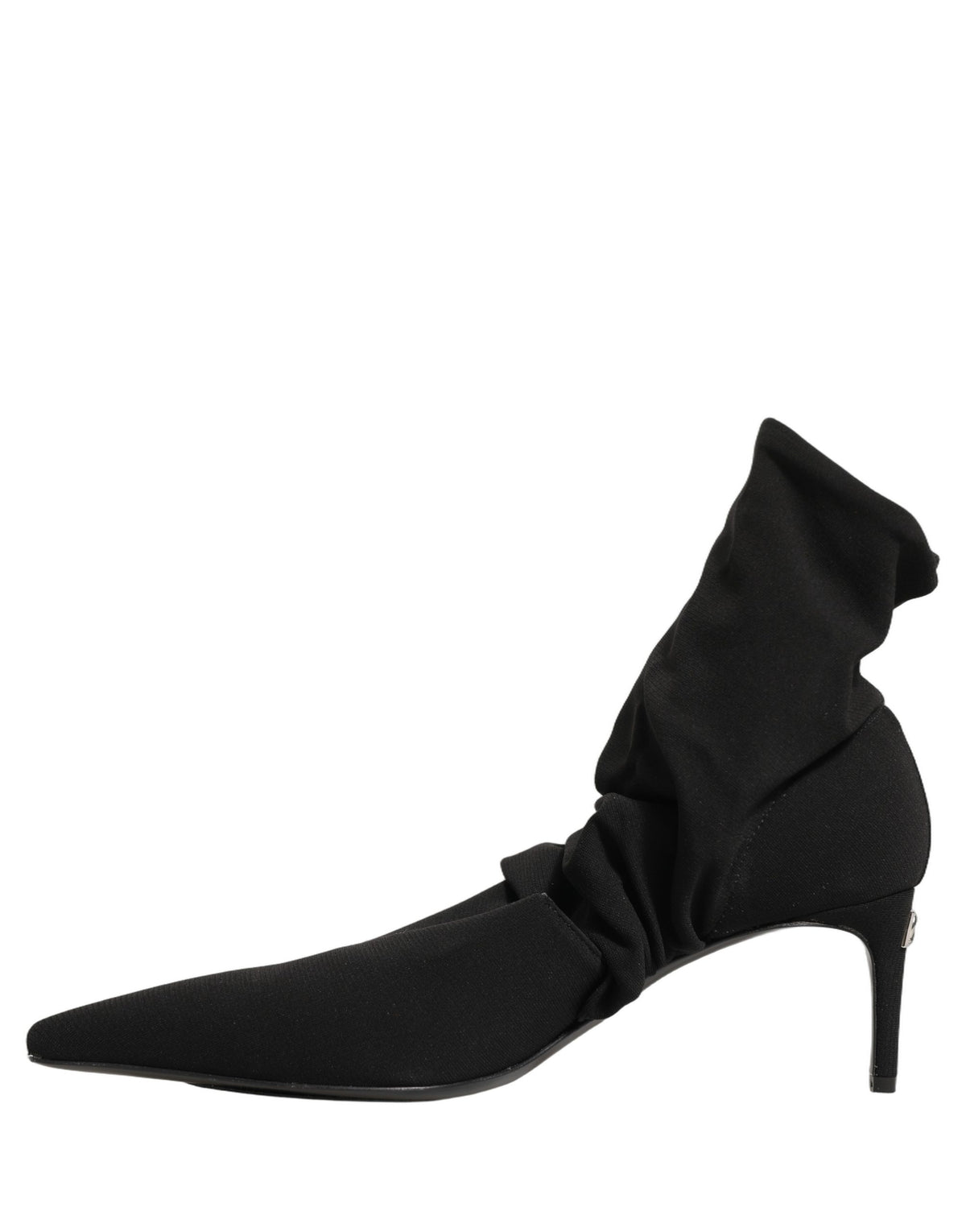 Dolce & Gabbana Black Stretch Socks Heels Ankle Boots - Luxury Footwear