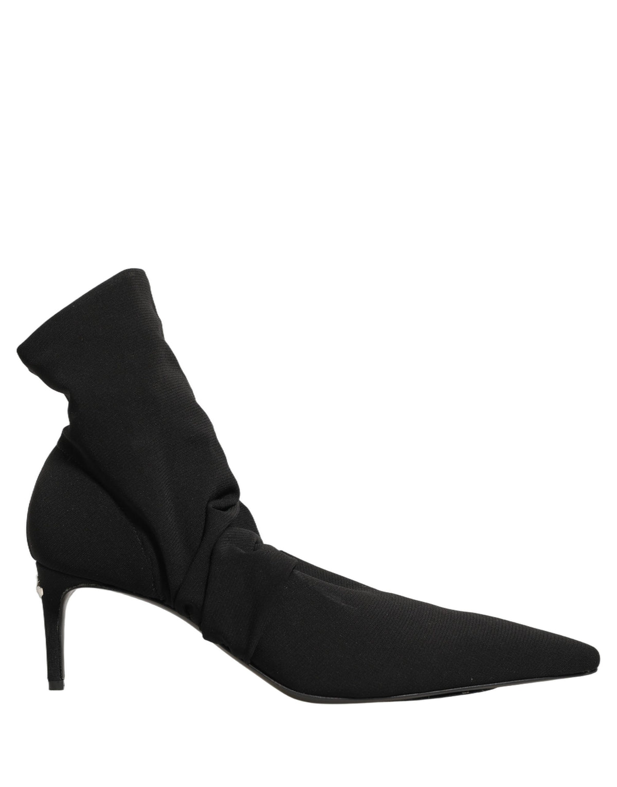 Dolce & Gabbana Black Stretch Socks Heels Ankle Boots - Artisanal Luxury