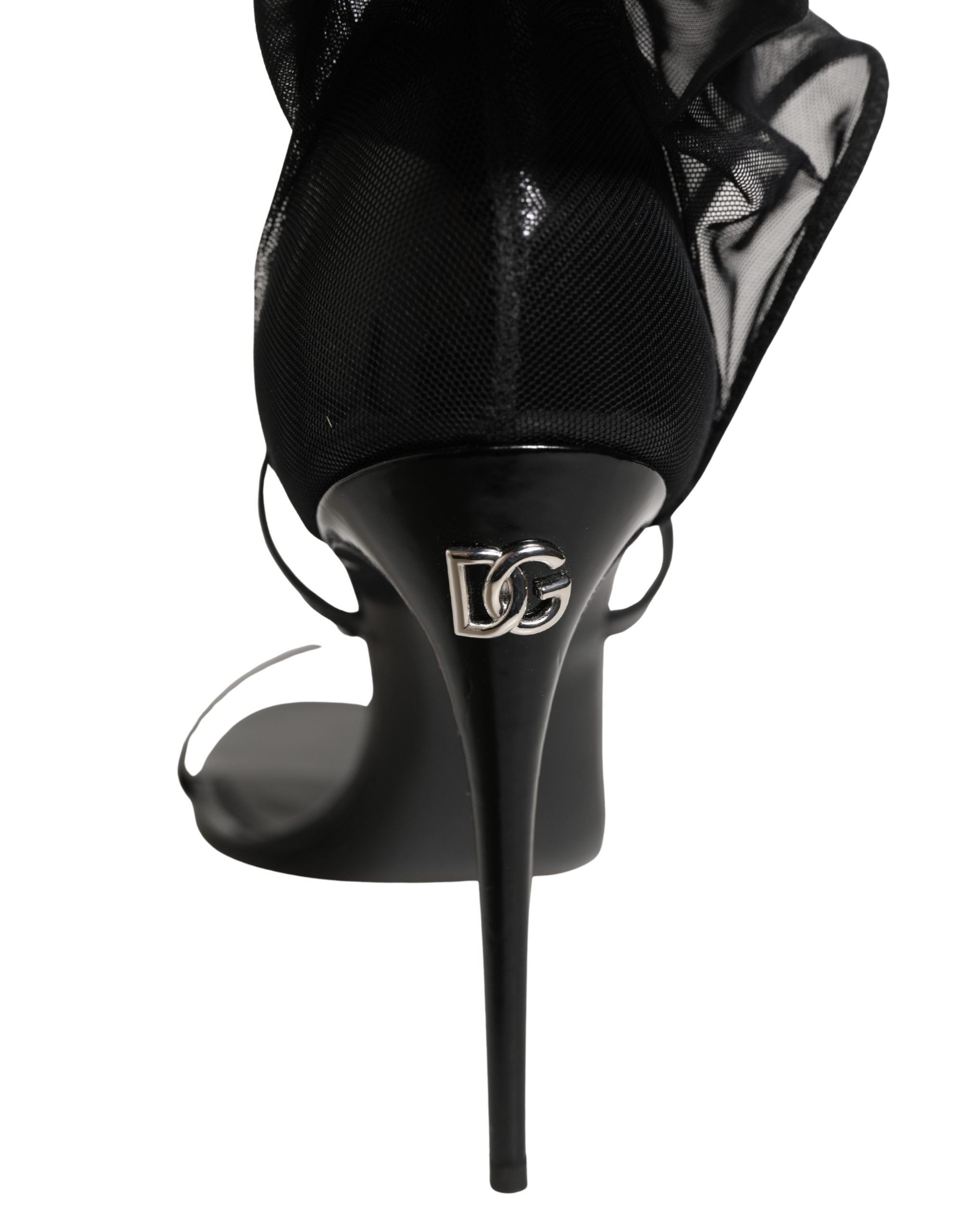 Dolce & Gabbana Black Stiletto Sock Boots for Timeless Elegance