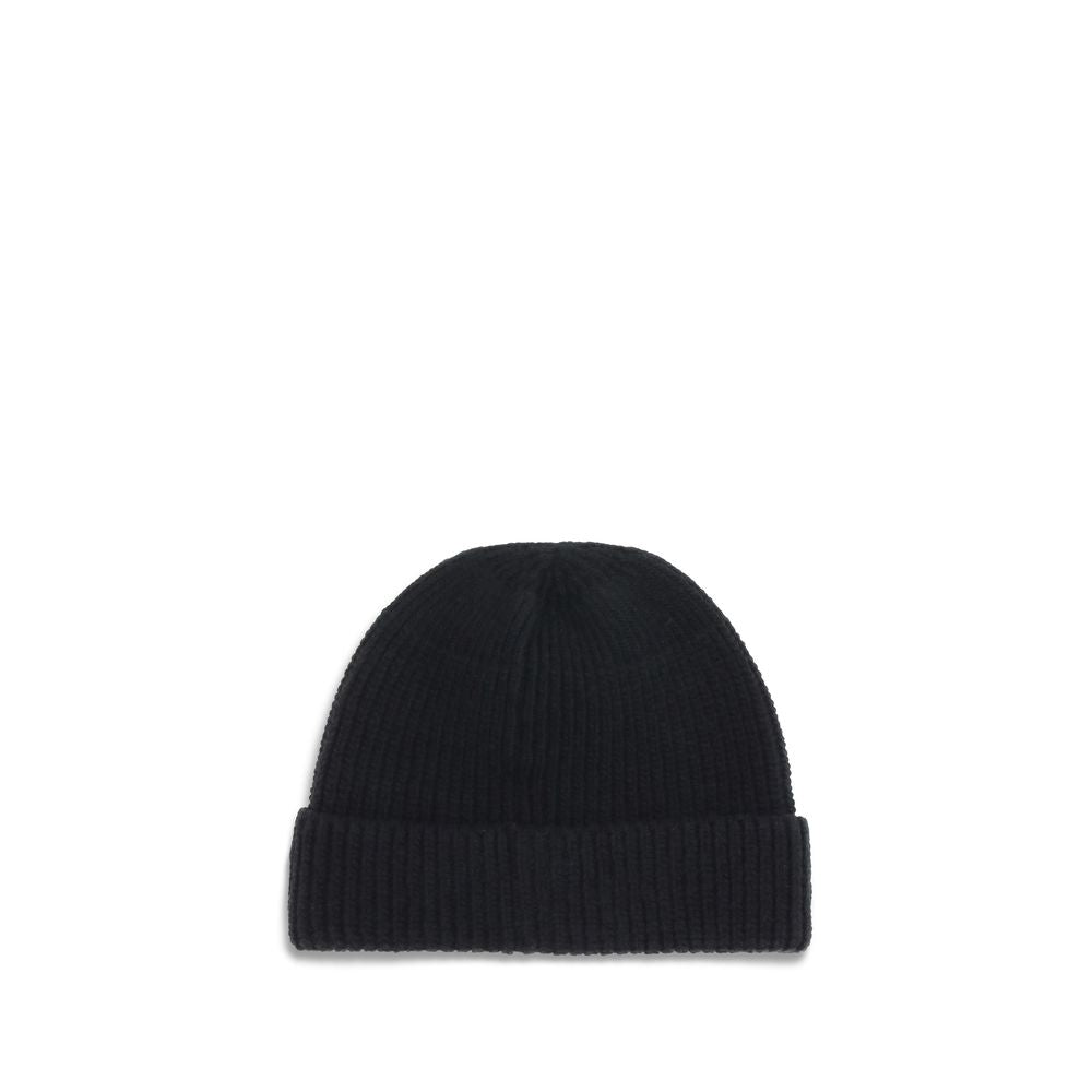 Elevate your winter wardrobe with the Prada Black Wool Oves Aries Beanie, crafted from luxurious fleece wool and cashmere for an artisanal touch of urban elegance.