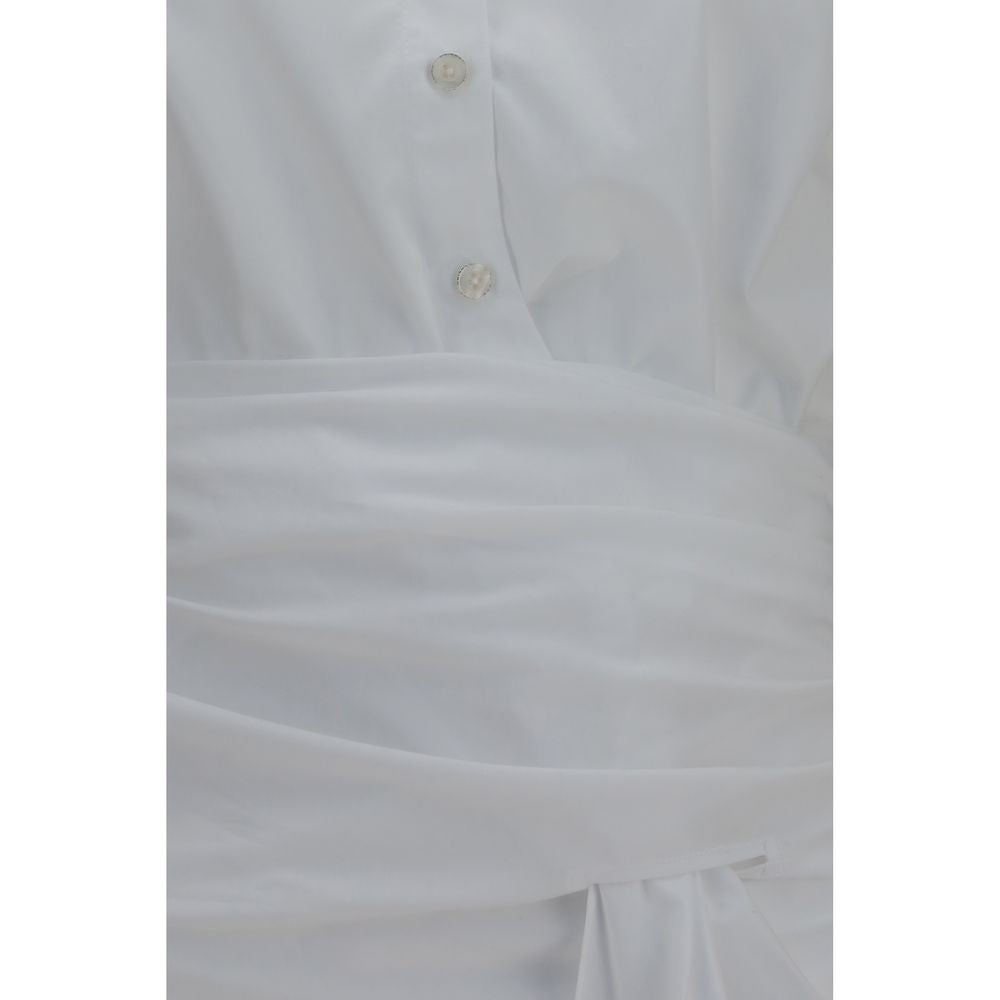 7FOR White Cotton Dress Shirt - Timeless Elegance Redefined